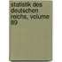 Statistik Des Deutschen Reichs, Volume 89