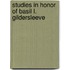 Studies in Honor of Basil L. Gildersleeve