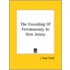 The Founding Of Freemasonry In New Jersey