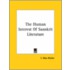 The Human Interest Of Sanskrit Literature