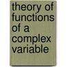 Theory Of Functions Of A Complex Variable door Constantin Caratheodory