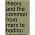 Theory and the Common from Marx to Badiou