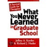 What You Never Learned In Graduate School door Richard J. Hazler