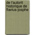 de L'Autorit Historique de Flavius-Josphe