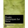 Études Statistiques Sur Rome door Onbekend