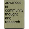 Advances In Community Thought And Research door Onbekend