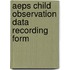 Aeps Child Observation Data Recording Form