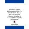 Anecdotes of Some Distinguished Persons V2 by William Seward