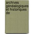Archives Généalogiques Et Historiques De