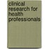 Clinical Research for Health Professionals