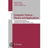 Computer Science - Theory And Applications door Onbekend