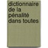Dictionnaire De La Pénalité Dans Toutes