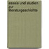 Essais Und Studien Zur Literaturgeschichte