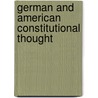 German and American Constitutional Thought door Hermann Wellenreuther