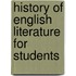 History of English Literature for Students