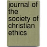 Journal Of The Society Of Christian Ethics door Onbekend