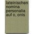 Lateinischen Nomina Personalia Auf O, Onis
