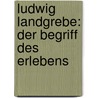 Ludwig Landgrebe: Der Begriff des Erlebens door Onbekend