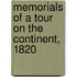 Memorials Of A Tour On The Continent, 1820