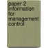 Paper 2 Information For Management Control