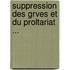 Suppression Des Grves Et Du Proltariat ...