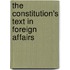 The Constitution's Text in Foreign Affairs