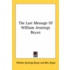 The Last Message of William Jennings Bryan