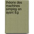 Théorie Des Machines Simples En Ayant Ég