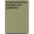 Wissenschaftliche Beiträge Zum Gedächtni