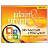 2007 Microsoft Office System Plain & Simple door Marianne Moon