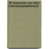 30 Klausuren aus dem Individualarbeitsrecht door Hartmut Oetker