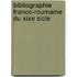 Bibliographie Franco-Roumaine Du Xixe Sicle