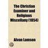 Christian Examiner and Religious Miscellany