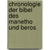 Chronologie Der Bibel Des Manetho Und Beros