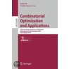 Combinatorial Optimization And Applications door Onbekend
