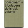 Consolaam S Tribulaoens de Israel, Volume 1 door Onbekend