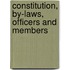 Constitution, By-Laws, Officers And Members