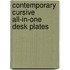 Contemporary Cursive All-in-One Desk Plates