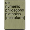 De Numenio Philosopho Platonico [Microform] door Freidrich Thedinga