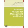 Economic Analysis for Management and Policy by Steven Jan