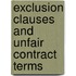 Exclusion Clauses And Unfair Contract Terms