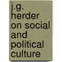 J.G. Herder On Social And Political Culture