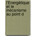 L'Énergétique Et Le Mécanisme Au Point D