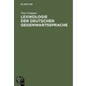 Lexikologie der deutschen Gegenwartssprache door Thea Schippan