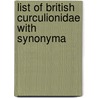 List Of British Curculionidae With Synonyma by John Walton