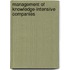 Management of Knowledge-Intensive Companies