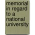 Memorial In Regard To A National University