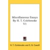 Miscellaneous Essays by H. T. Colebrooke V1 door H.T. Colebrooke