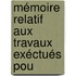 Mémoire Relatif Aux Travaux Exéctués Pou