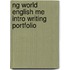 Ng World English Me Intro Writing Portfolio